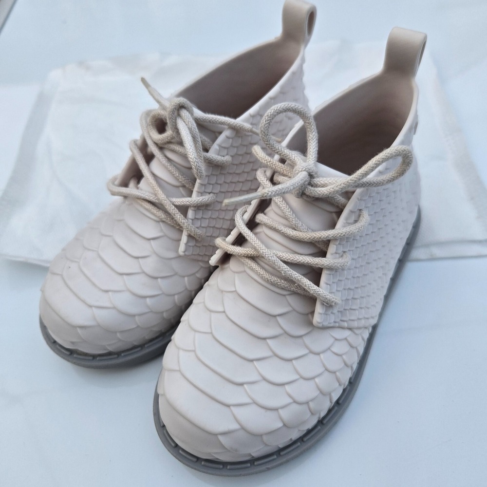 Mini Melissa Pink Scales Mini Python Boot + Baja‎ East Girls Sneaker Size 9 EUC